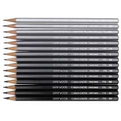 Caran dAche grafwood zestaw ołówków 15szt metalowe opakowanie