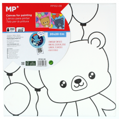 MP canvas with print 20x20cm teddy bear