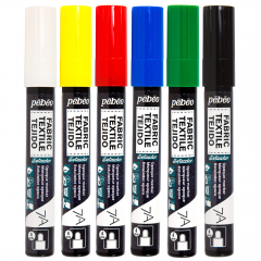 Pebeo setacolor 7A set of 6 pens of opaque markers