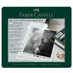 Faber Castel pitt graphite matt & castell 9000 zestaw ołówków z akcesoriami
