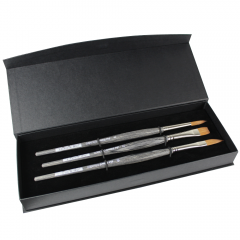 Da vinci colineo set of 3 synthetic brushes in a case