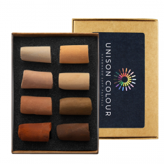 Unison Color natural earth set of 8 dry semi-pastel sticks