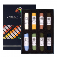 Unison Color landscape set of 8 dry pastel sticks 750002