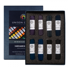 Unison Color midnight set of 8 dry pastel sticks 760100