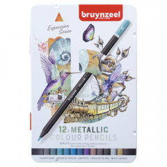 Bruynzeel Expression set of 12 metallic crayons