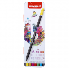 Bruynzeel Expression set of 6 neon crayons