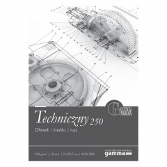 Gamma technical block white 250g 10 sheets