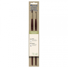 Raphael for details set of 2 synthetic round brushes with a long handle