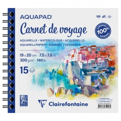Clairefontaine aquapad carnet de voyage blok do akwareli na spirali