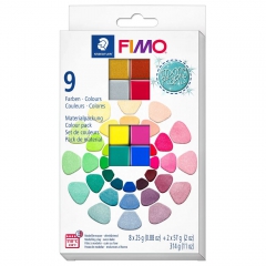 Fimo effect mixing pearls set of 10 modeling clay cubes 8x25g 2x57g