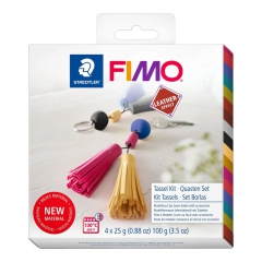 Fimo leather leather effect keychain set of modeling clay 4x25g