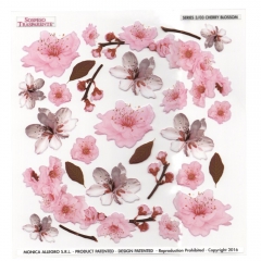 Sospeso Trasparente foil with cherry blossom print