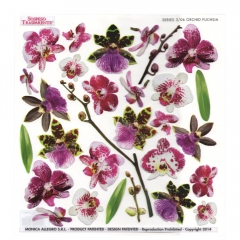Sospeso Trasparente folia z nadrukiem kwiaty orchidea