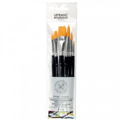 Lefranc & bourgeois multi-usage set of 6 synthetic brushes