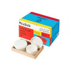 Meeden ceramiczne pojemniki na media z pokrywkami i tacą