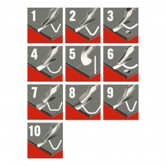 Essdee set of 25 lino cutters (no. 1-10)
