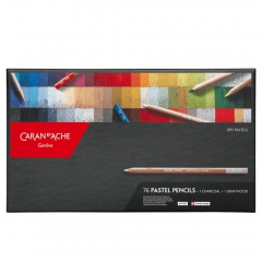 Caran dAche set of 76 dry pastels in crayon