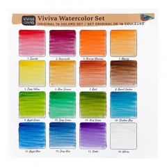 Viviva Colors original set of watercolors 16pcs cork packaging