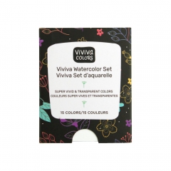 Viviva Colors mettalics set of watercolors 15pcs cork packaging