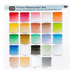 Viviva Colors delux zestaw akwareli 24szt korkowe opakowanie