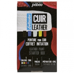 Pebeo setacolor cuir leather zestaw 5 farb do skór 20 ml