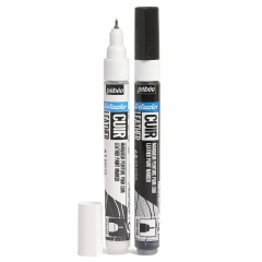 Pebeo setacolor cuir leather black and white set of 2 leather markers