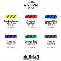 Golden high flow airbrush zestaw 6 farb akrylowych 30 ml