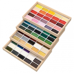Kuretake Gansai Tambi zestaw 100 farb akwarelowych w drewnie