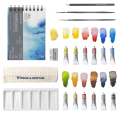 Winsor&Newton set of professional watercolors and accessories 20 items