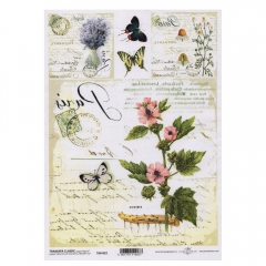ITD papier do transferu A4 022 kwiaty motyle