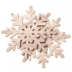 Dp Craft 2 wooden bases in the shape of snowflakes