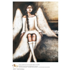 Arabesque Reispapier A4 R17 sitzender Engel