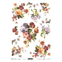 Rice paper for decoupage flower bouquets A4 ITD R0094