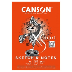 Canson xsmart sketch & notes blok A4 90g 50 ark