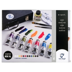 Talens van gogh box xl set of 12 oil paints 40ml with accessories