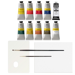 Winsor&Newton gallery set of acrylic paints 9x60ml + accessories