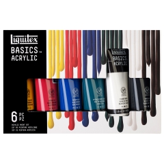 Liquitex basics zestaw 6 farb akrylowych 118ml