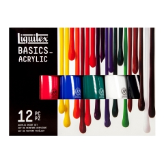 Liquitex basics zestaw 12 farb akrylowych 118ml