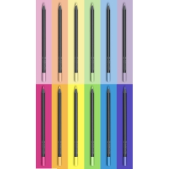 Faber-Castell schwarzes Set mit 12 neonfarbenen und pastellfarbenen dreieckigen Bleistiften