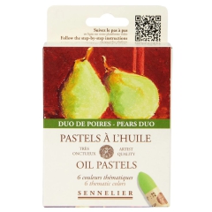 Sennelier pears duo zestaw 6 pasteli olejnych