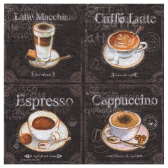 Decoupage napkin ambiente 21-13308250 types of koffee