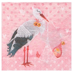 Decoupage napkin ambiente 16-13307565 baby girl stork