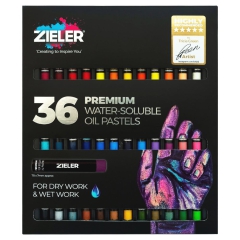 Zieler set of 36 water-based oil pastels