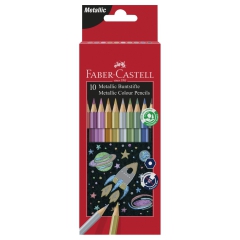 Faber-Castell zestaw 10 metalicznych kredek ołówkowych