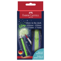 Faber Castell leuchtet im Dunkeln Gel Glitter 2x12ml