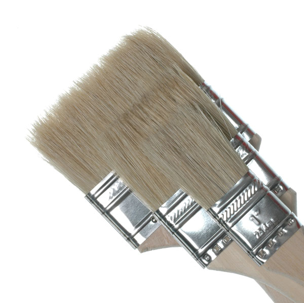 The set of 3 brushes ROYAL LANGNICKEL white bristles RART-120