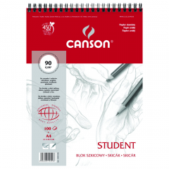 Blok Canson student szkicowy na spirali 90g