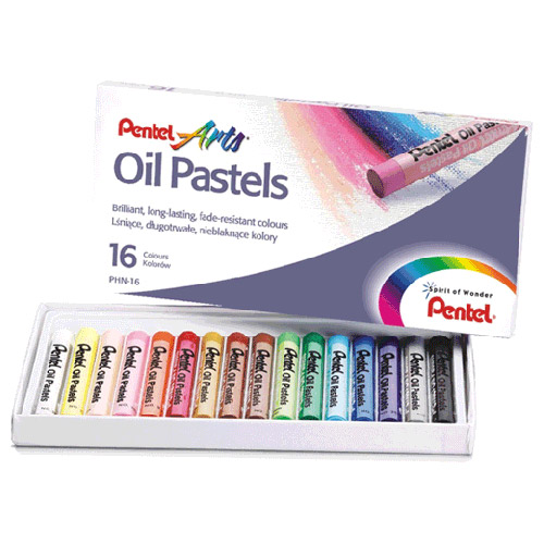 Oil pastels 16 colors Pentel
