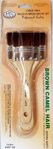 Brown camel hair brushes extra soft