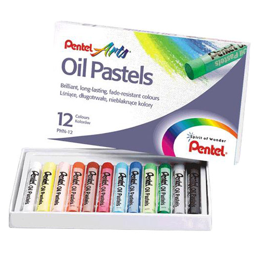 Oil pastels 12 colors Pentel